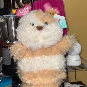 Adorable Plush Hamster Toy - Cream and Brown